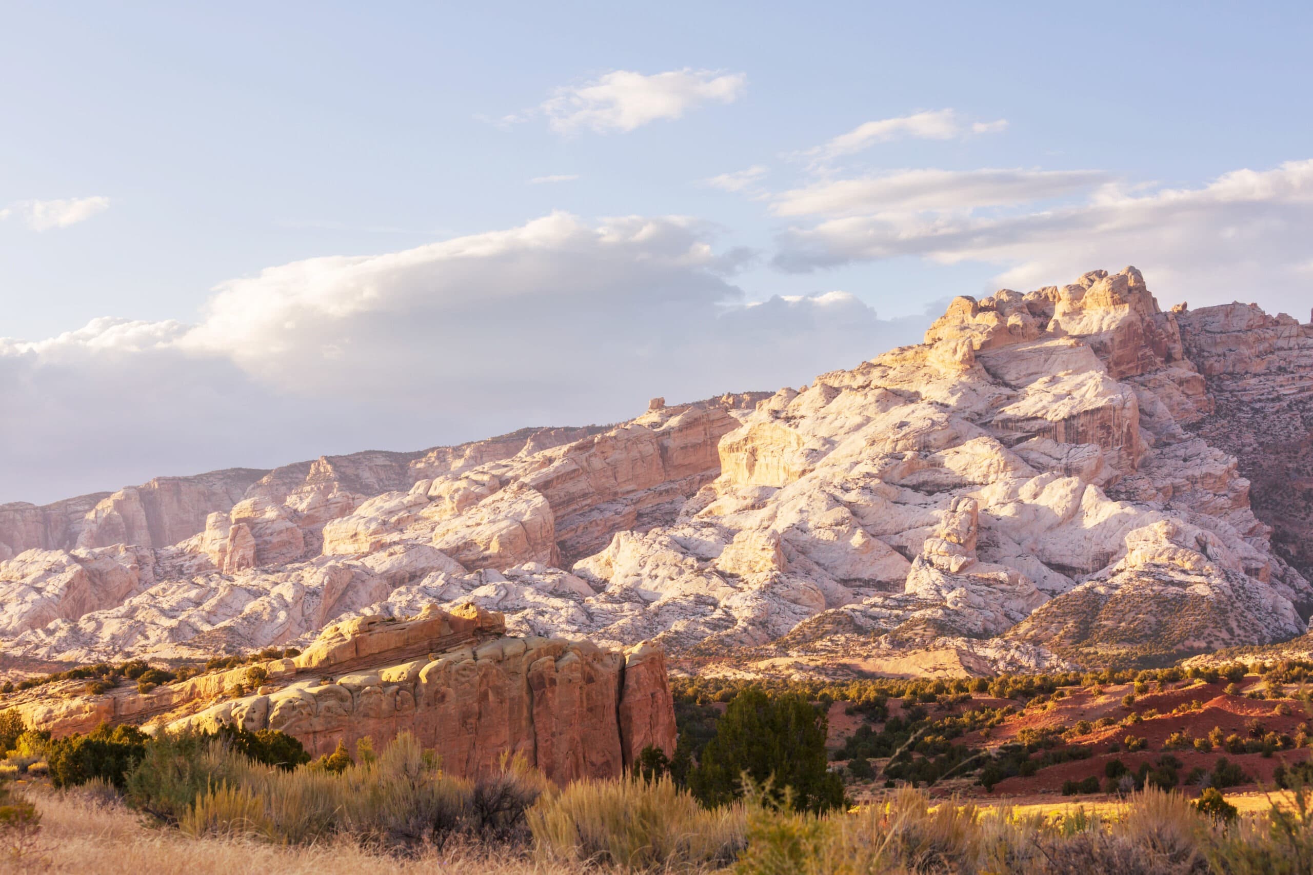 Sunlit Utah mountain landscape
